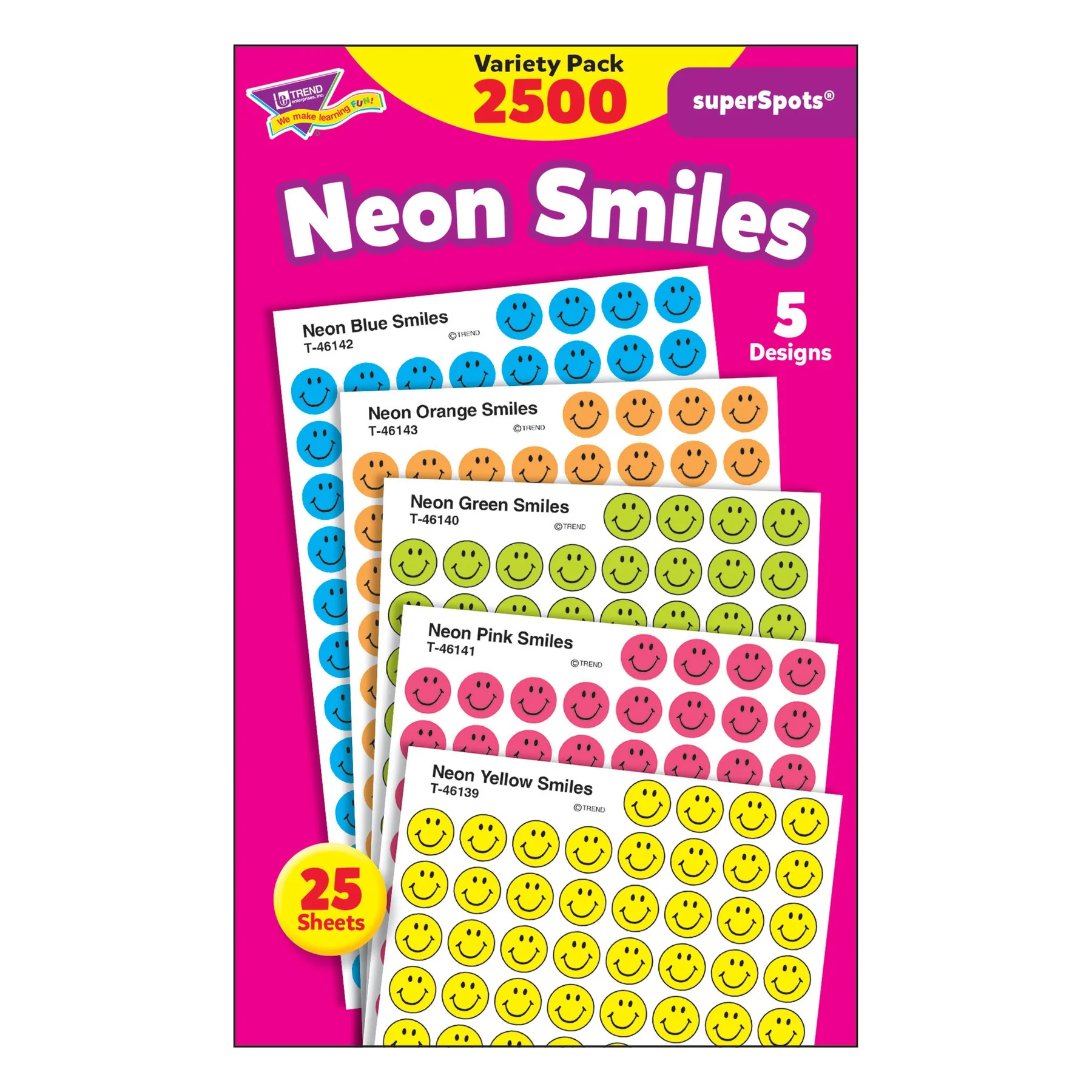Neon Smiles superSpots Stickers Variety Pack