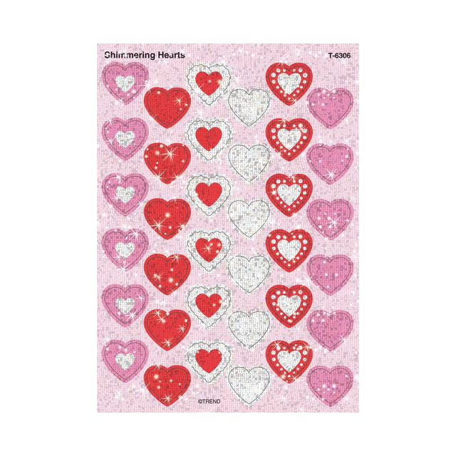 Shimmering Hearts Sparkle Stickers