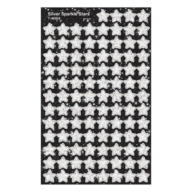 Silver Stars superShapes Stickers Sparkle