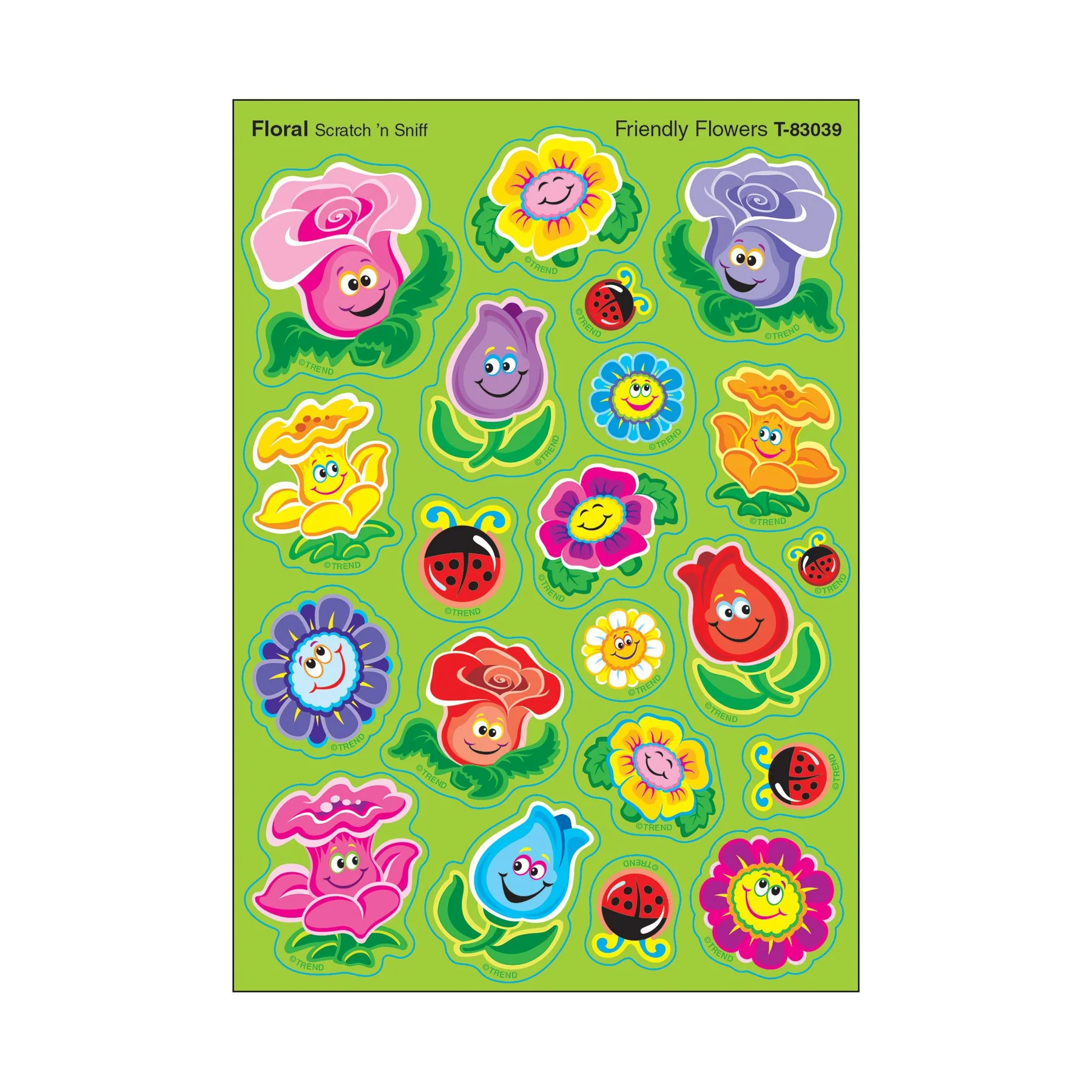Friendly Flowers, Floral scent Scratch ‘n Sniff Stinky Stickers