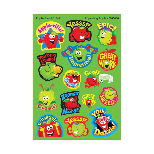 Appealing Apples, Apple scent Scratch ‘n Sniff Stinky Stickers