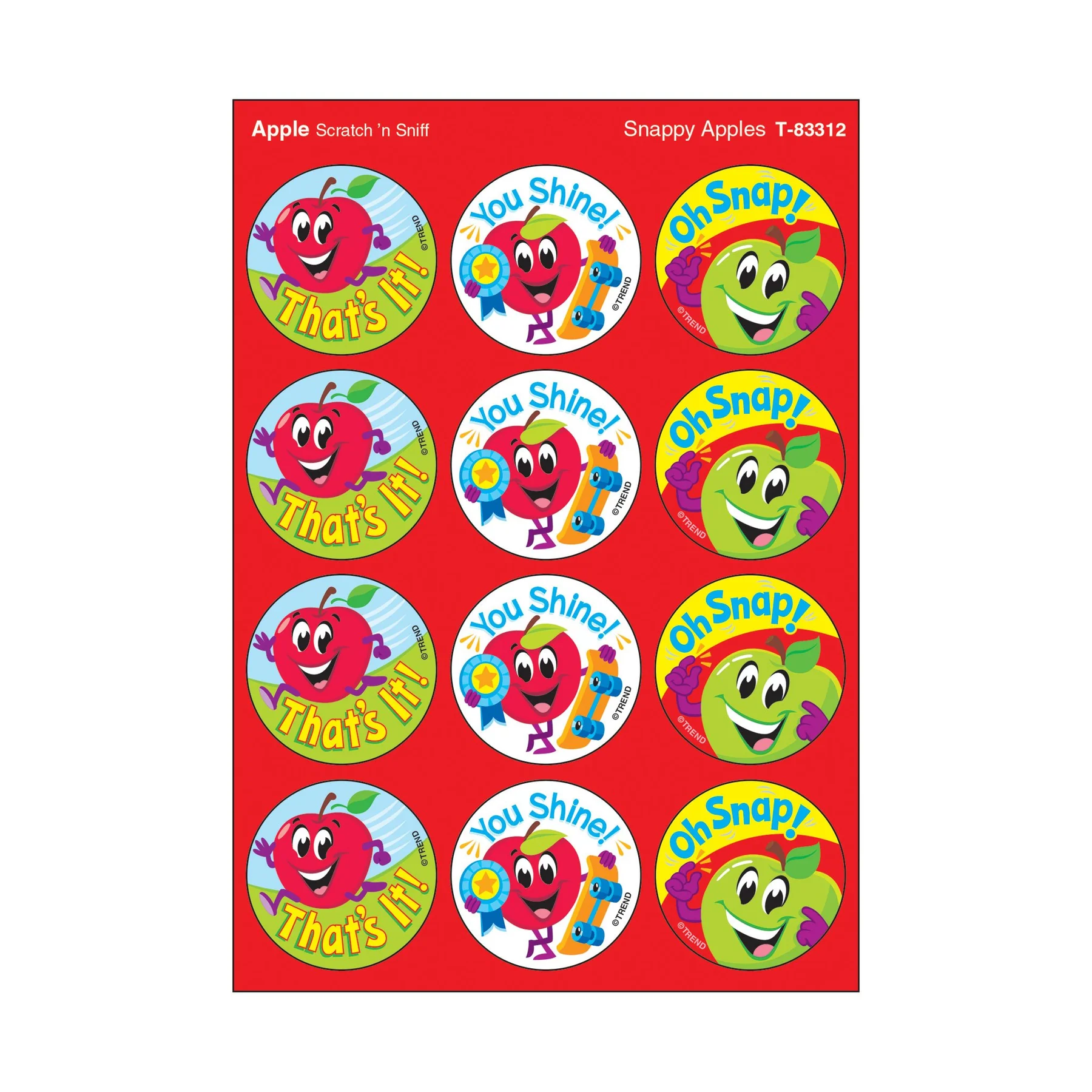 Snappy Apples, Apple scent Scratch ‘n Sniff Stinky Stickers