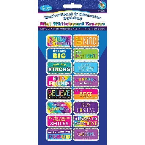 MOTIVATION MINI WBOARD ERASER 16 PK