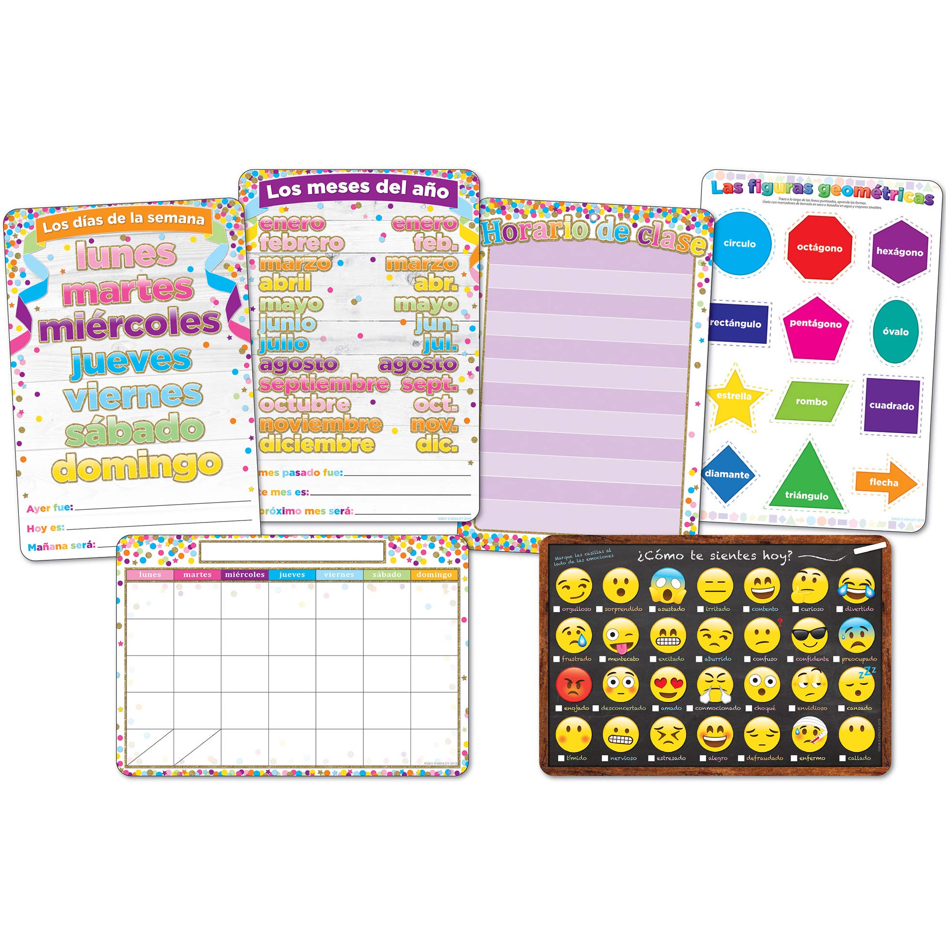 6PK SPANISH CLASSROOM CHARTS