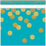 TEAL CONFETTI STRAIGHT BORDE