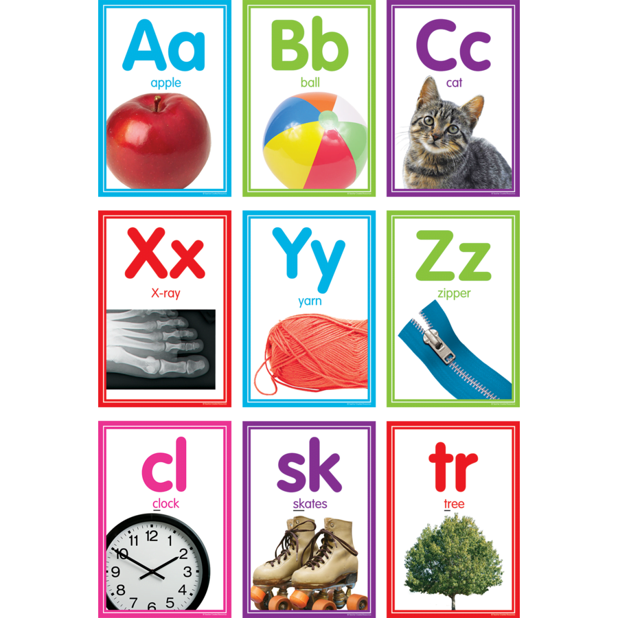 COLORFUL PHOTO ALPHABET CARD