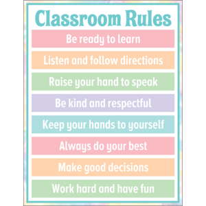 PASTEL POP CLASSROOM RULES CHARTS