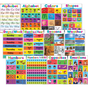 COLORFUL EARLY LEARNING SMALL POSTER PACK