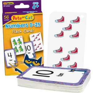 PETE THE CAT NUMBER 0-25 FLASH CARDS