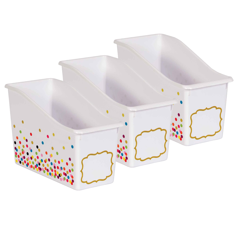 PLASTIC BOOKS BINS CONFETTI