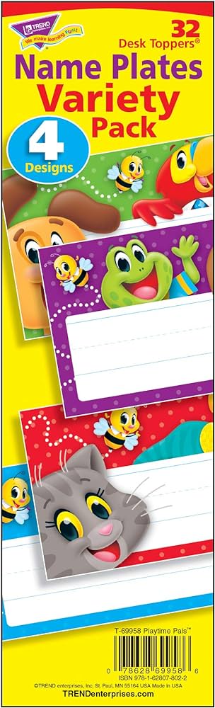 PLAYTIME PALS NAME PLATES