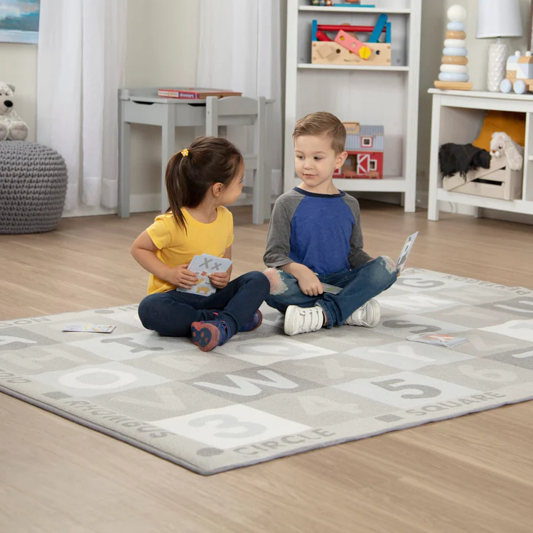 Melissa & Doug Jumbo ABC-123 Rug – Neutral