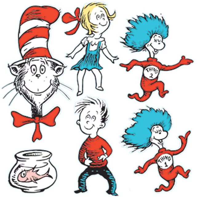 LARGE DR SEUSS CHARACTERS 2-SIDED DECO KIT