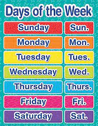 COLOR MY WORLD DAYS OF THE WEEK