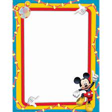 MICKEY MOUSE CLUBHOUSE PRIMARY COLORS COMPUTER PAPER