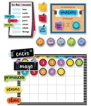 BOLD & BRIGHT SPANISH CALENDAR SET