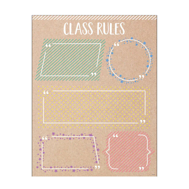 KRAFTY POP CLASSROOM ESSENTIAL CHART CLASS RULES
