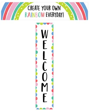 RAINBOW DOODLE WELCOME BANNER