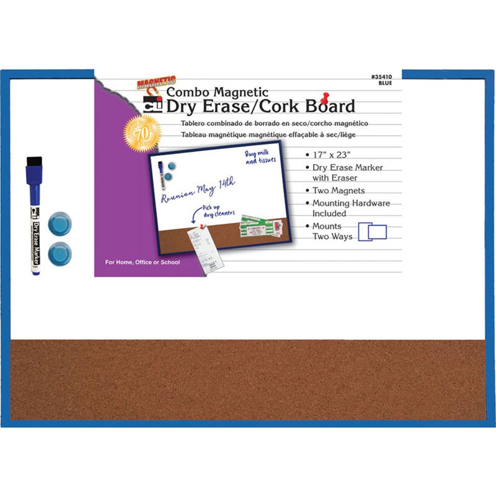 MAGNETIC DRY ERASE W/CORK BOARD