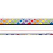 RAINBOW DOTS ON GLITTER NAME PLATES
