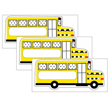 BLACK, WRITE & STYLISH BRIGHTS SCHOOL BUS COT-OUTS