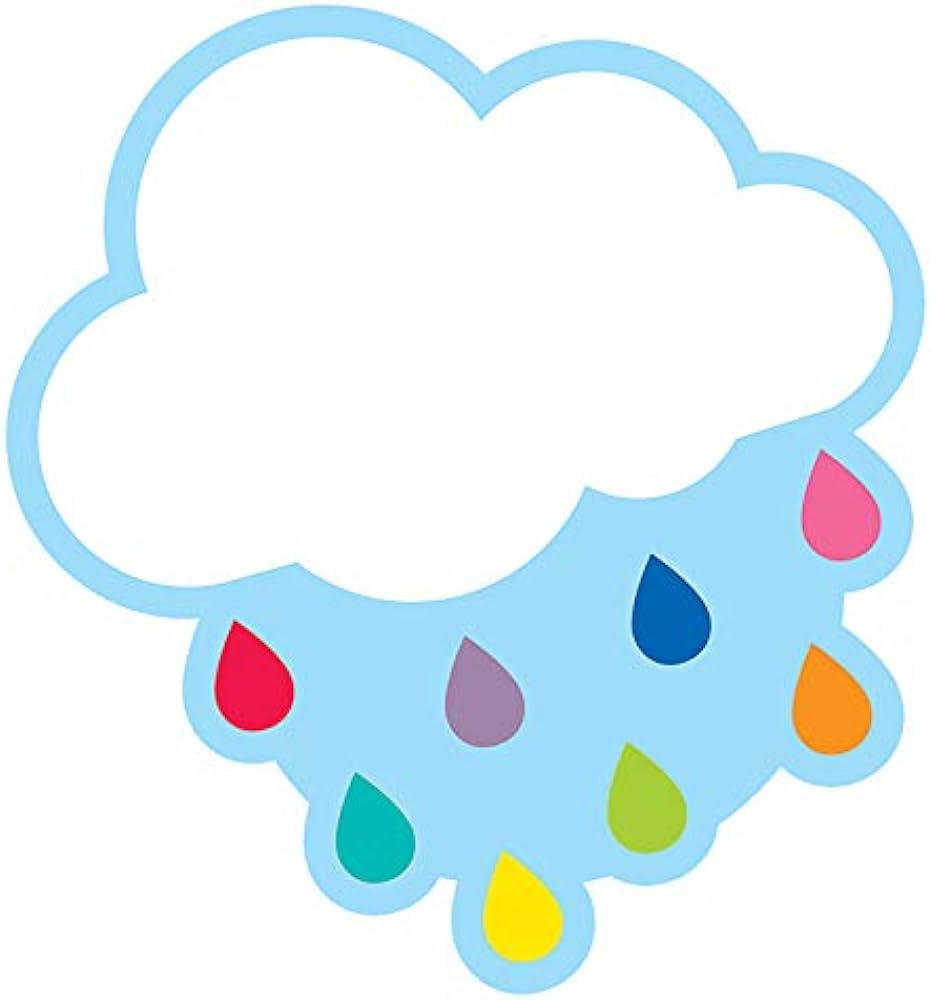 CLOUD WITH RAINDROPS CUT-OUTS