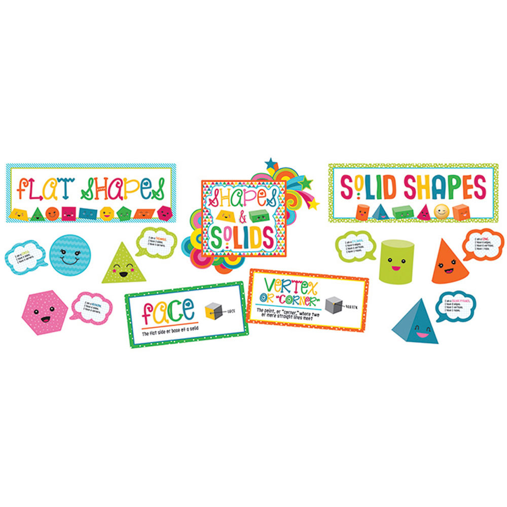 SCHOOL POP SHAPES AND SOLIDS BULLETIN