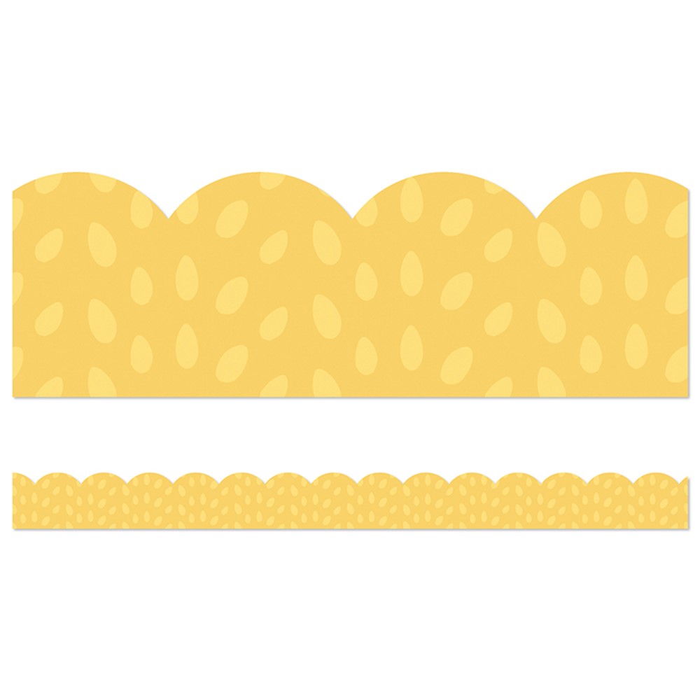 YELLOW WITH PAINTED DOTS BORDER