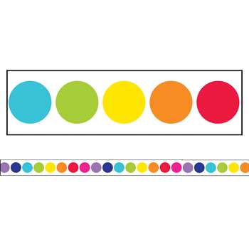 Rainbow Big Dots Straight Borders