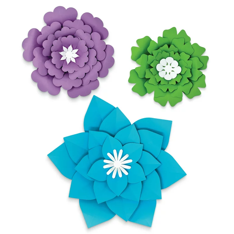 BLUE, PURPLE, GREEN FLOWERS ACCENT