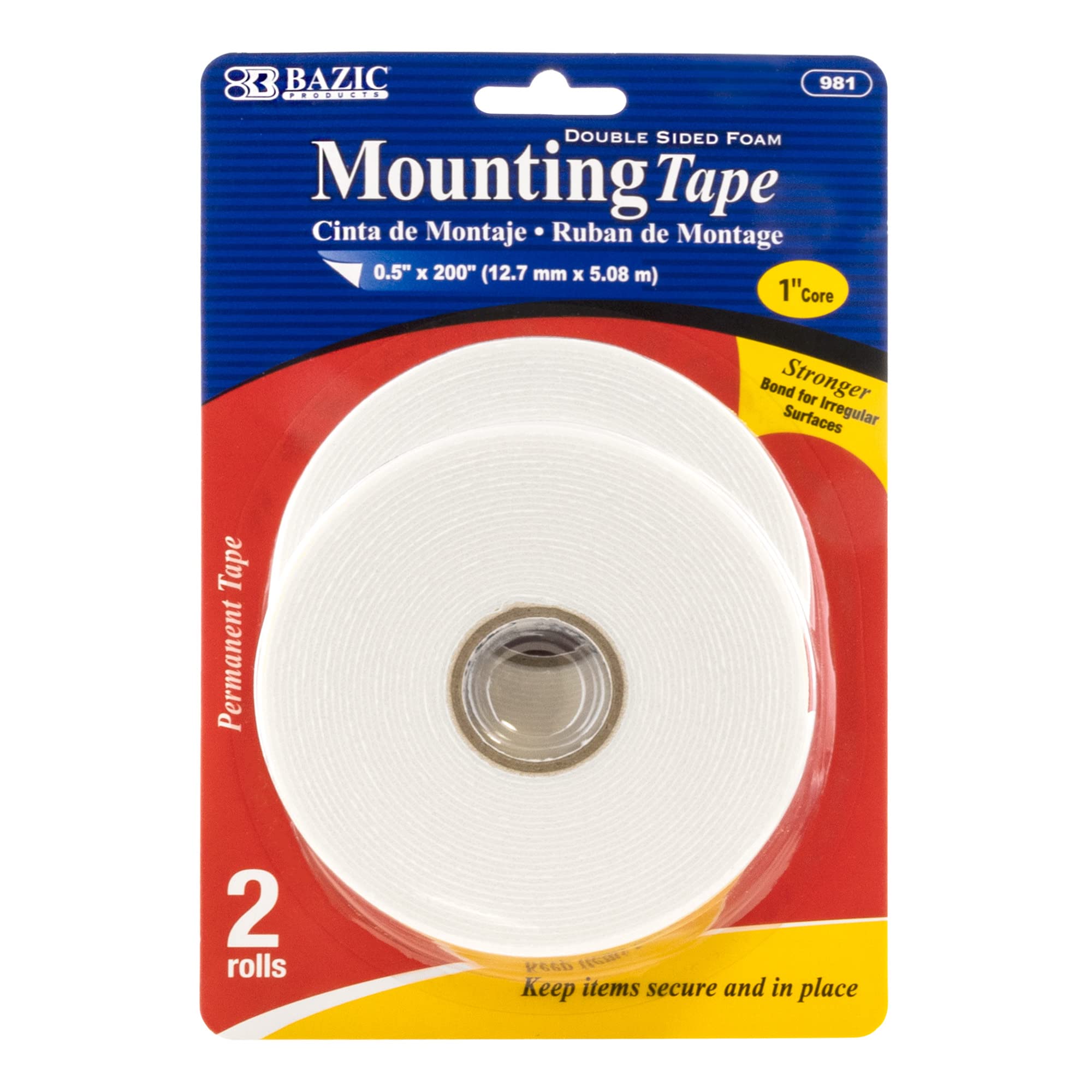 0.5 X 200 DOUBLE SIDED FOAM MOUNTING TAPE