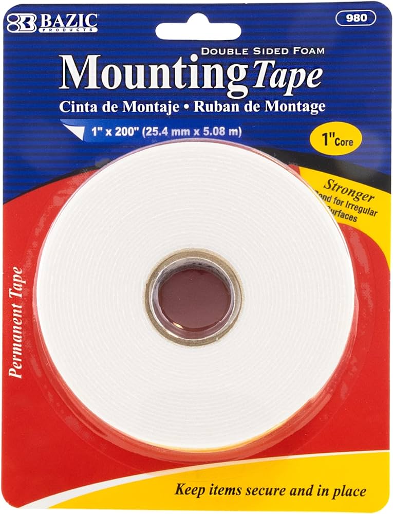 DOUBLE SIDED FOAM MOUNTING TAPE 1 X 200