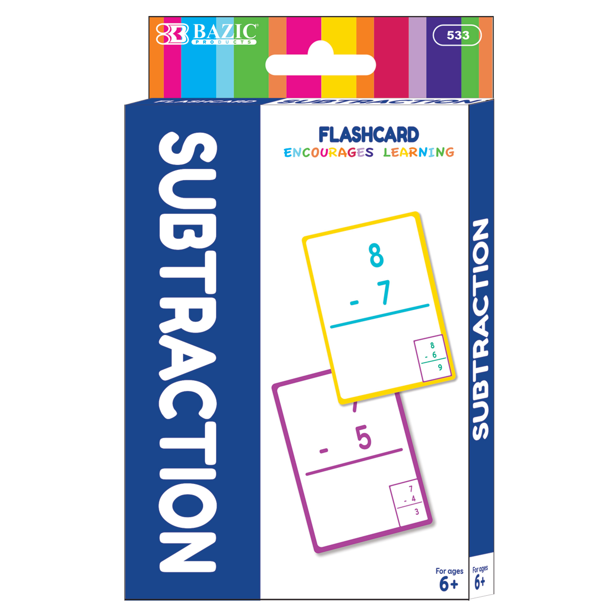 Subtraction Flash Cards (36/Pack)