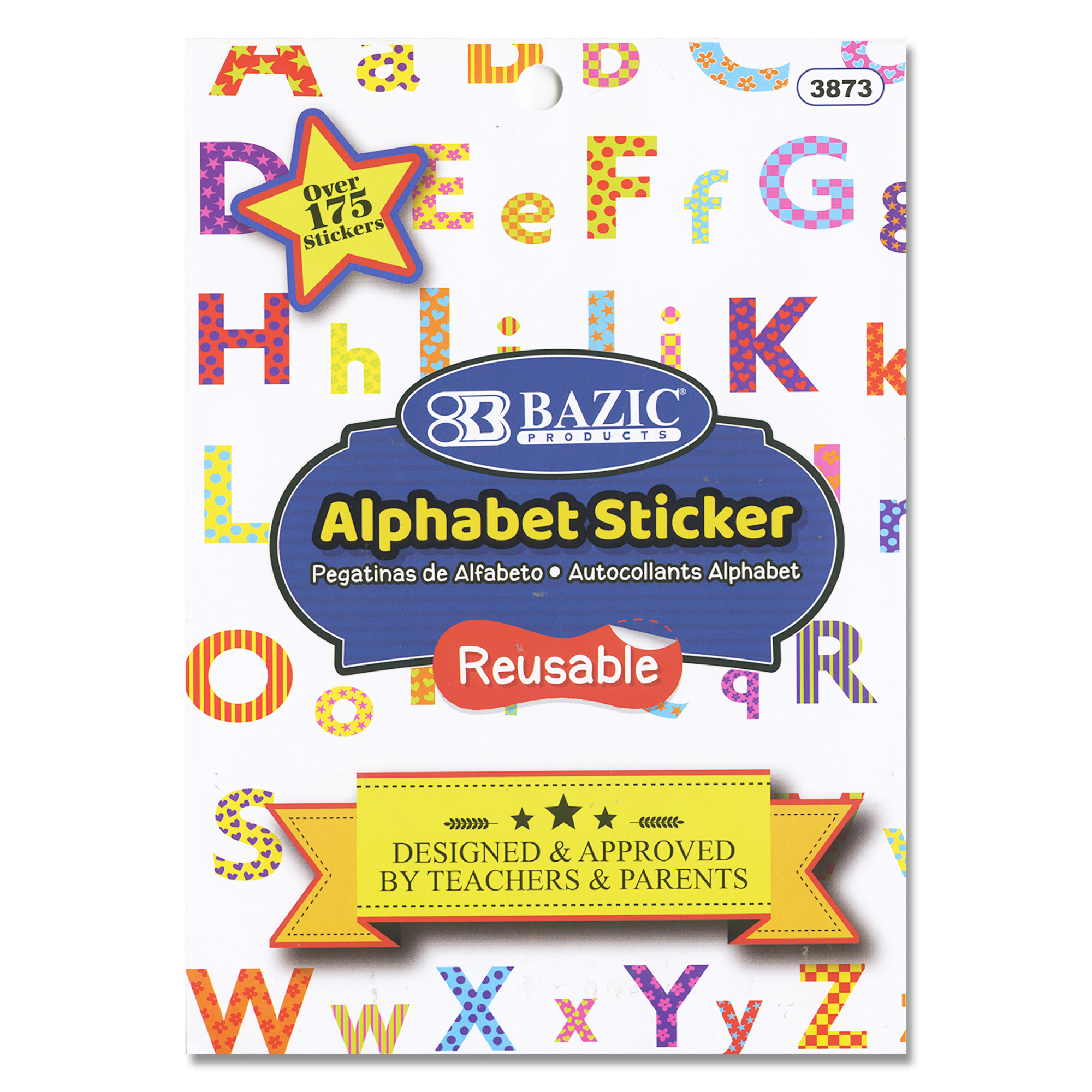 ALPHABET PLASTIC STICKER BOOK