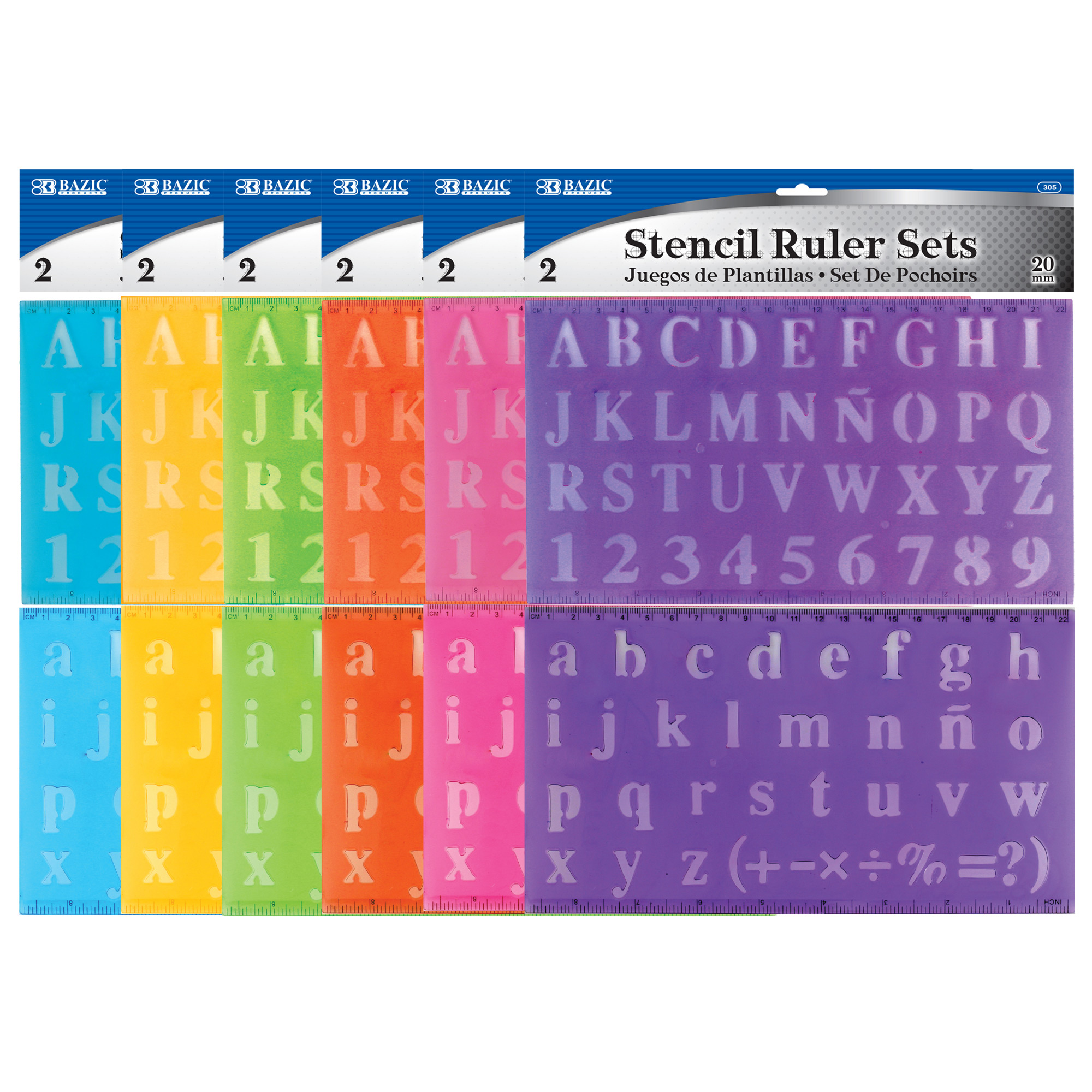 2 STENCIL RULER SET