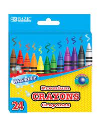 24 COLOR WASHABLE PREMIUM JUMBO CRAYON