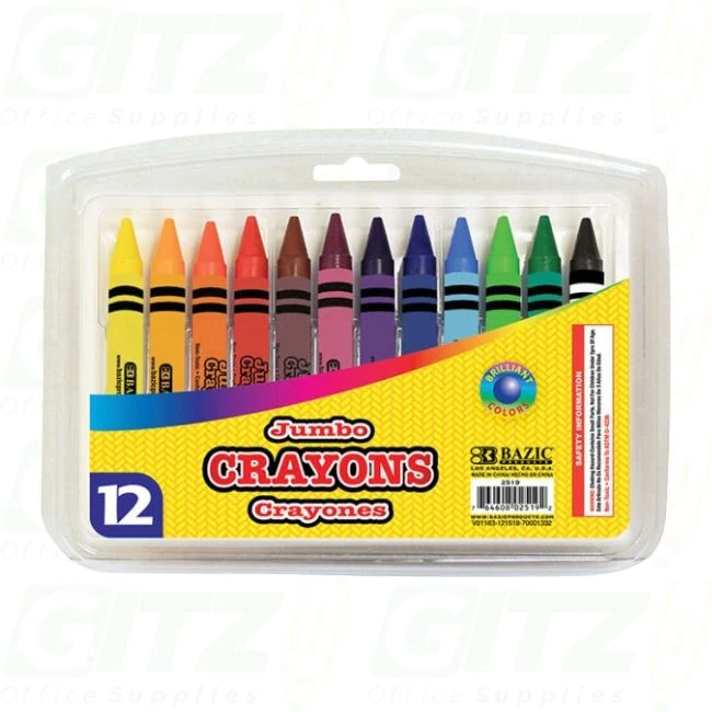 12 Color Premium Quality Jumbo Crayon