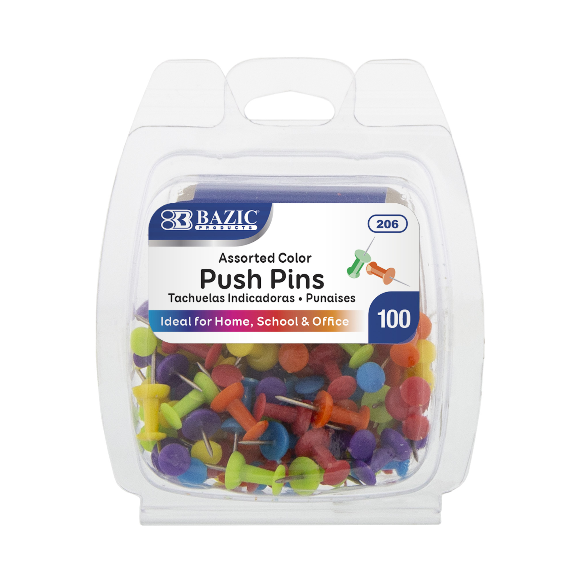 PUSH PINS BAZIC (100/PACK)