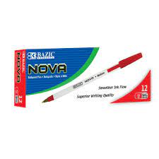 NOVA RED COLOR STICK PEN (CAJA DE PAIZ BAZIC