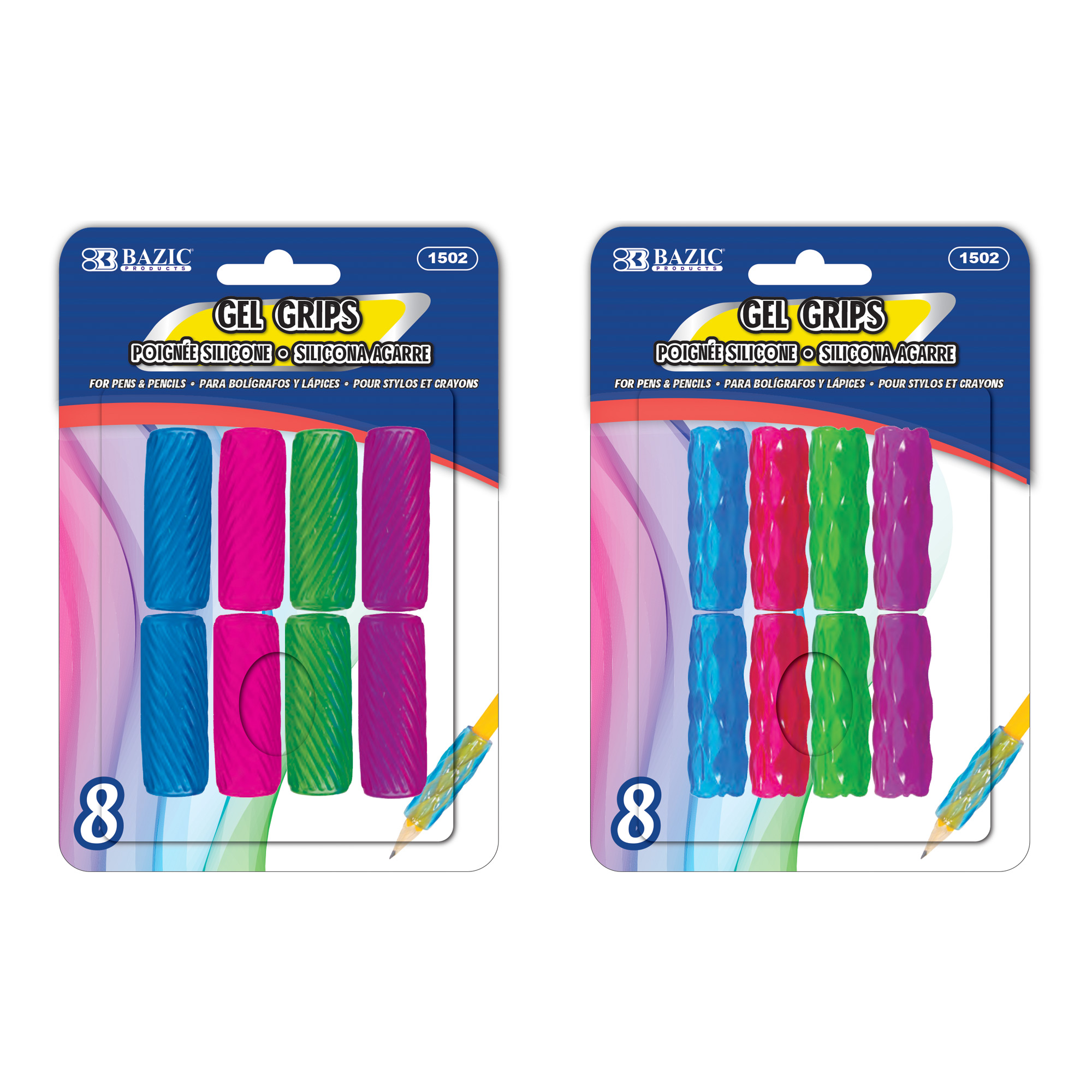 PEN GRIP GEL PENCIL 8/PACK