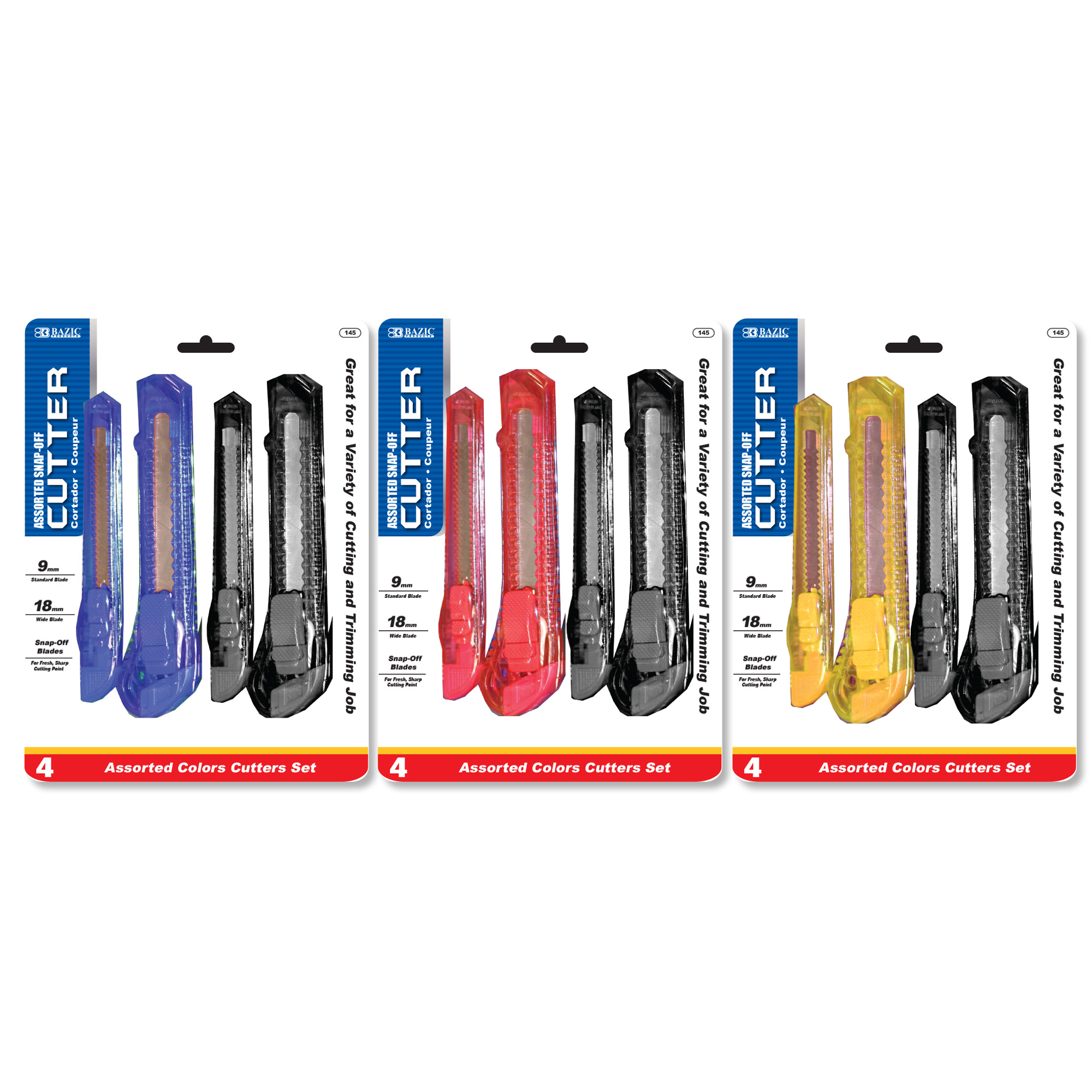 ASSORTED SNAP OFF CUTTER 4 Pack