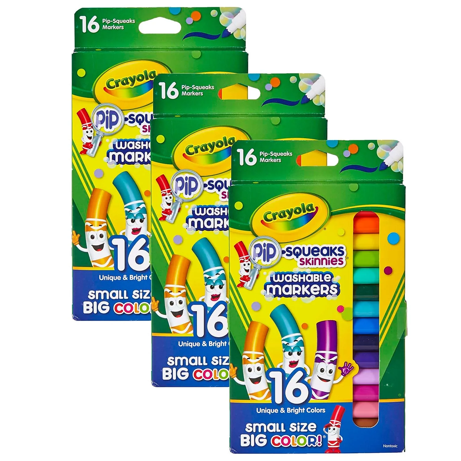 16 CT PIP SQUEAKS SKINNIES MARKERS