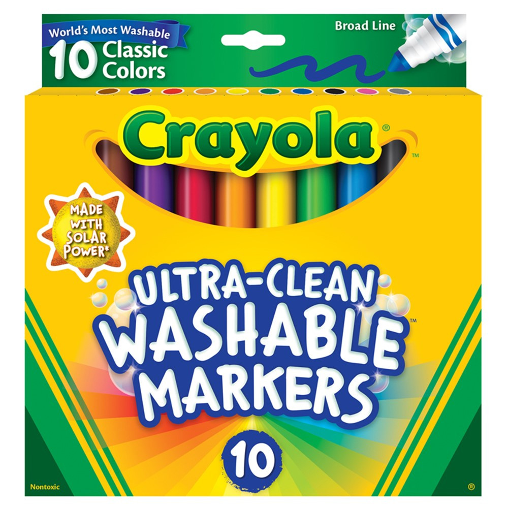 10CT WHASHABLE COLOR MAX MARKERS