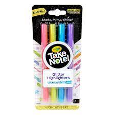 TAKE NOTE GLITTER HIGHLIGHTERS