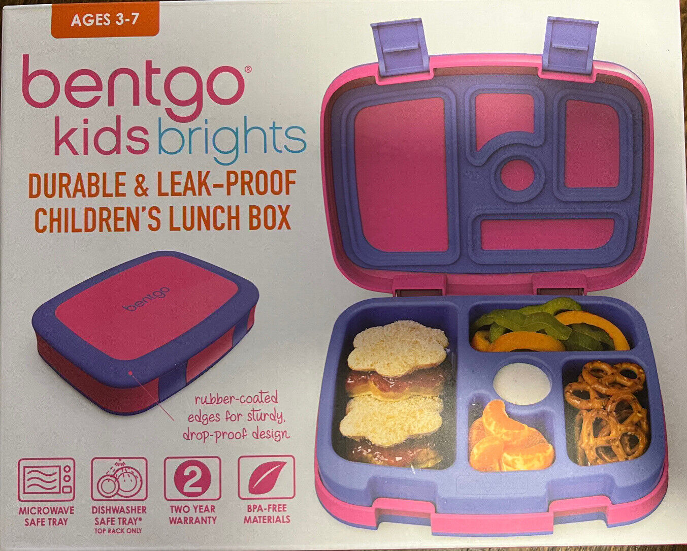 KIDS LUNCH BOX FOR AGES 3-7 (FUCHSIA)