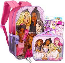 Barbie Backpack and Lunch Box for Kids – 6 Pc