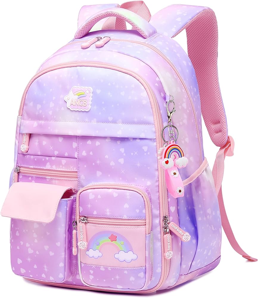 Wraifa Backpack for Girls With Lunch Box Princess