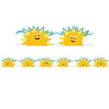 A TEACHABLE TOWN SUN & CLOUDS BORDERS