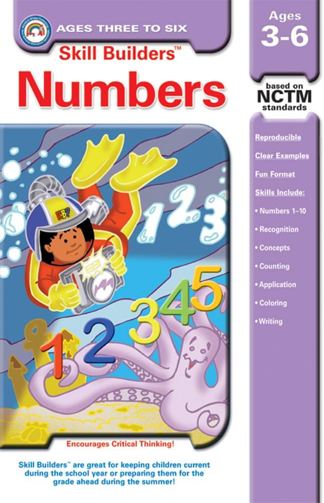 NUMBERS AGES 3-6 SKILL BUILDERS