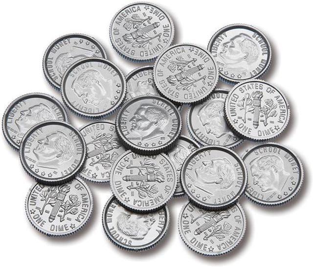PLASTIC COINS 100 DIMES